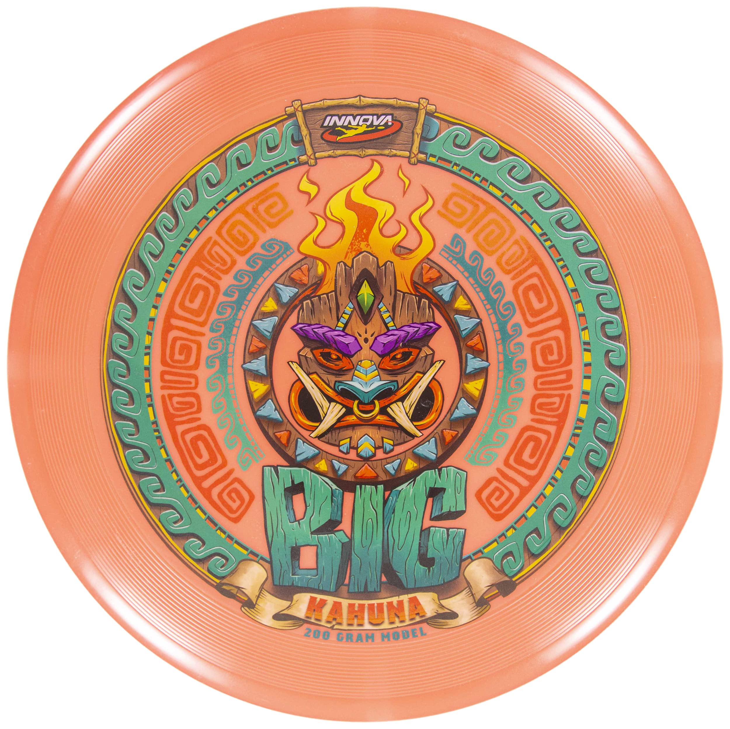 Innova Big Kahuna INNmold Beach Disc 200g - Designed to Handle High Winds, Easy to Grip Rim (Peach)