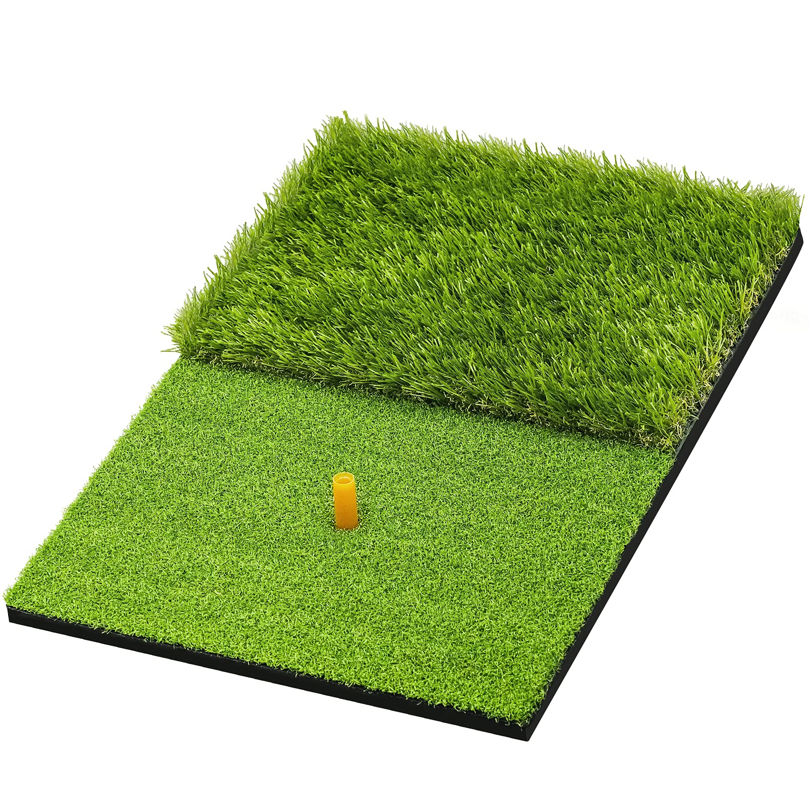 Saplize 23'' X 16'' Foldable Golf Hitting Mat, 2-In-1 Golf Turf Grass Mat, Rough And Fairway For Hitting, Chipping And Putting G