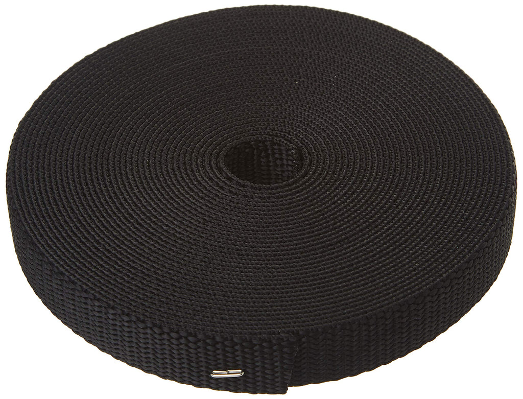 Strapworks Heavyweight Polypropylene Webbing - Heavy Duty Poly Strapping For Outdoor Diy Gear Repair, 3/4 Inch X 10 Yards, Black