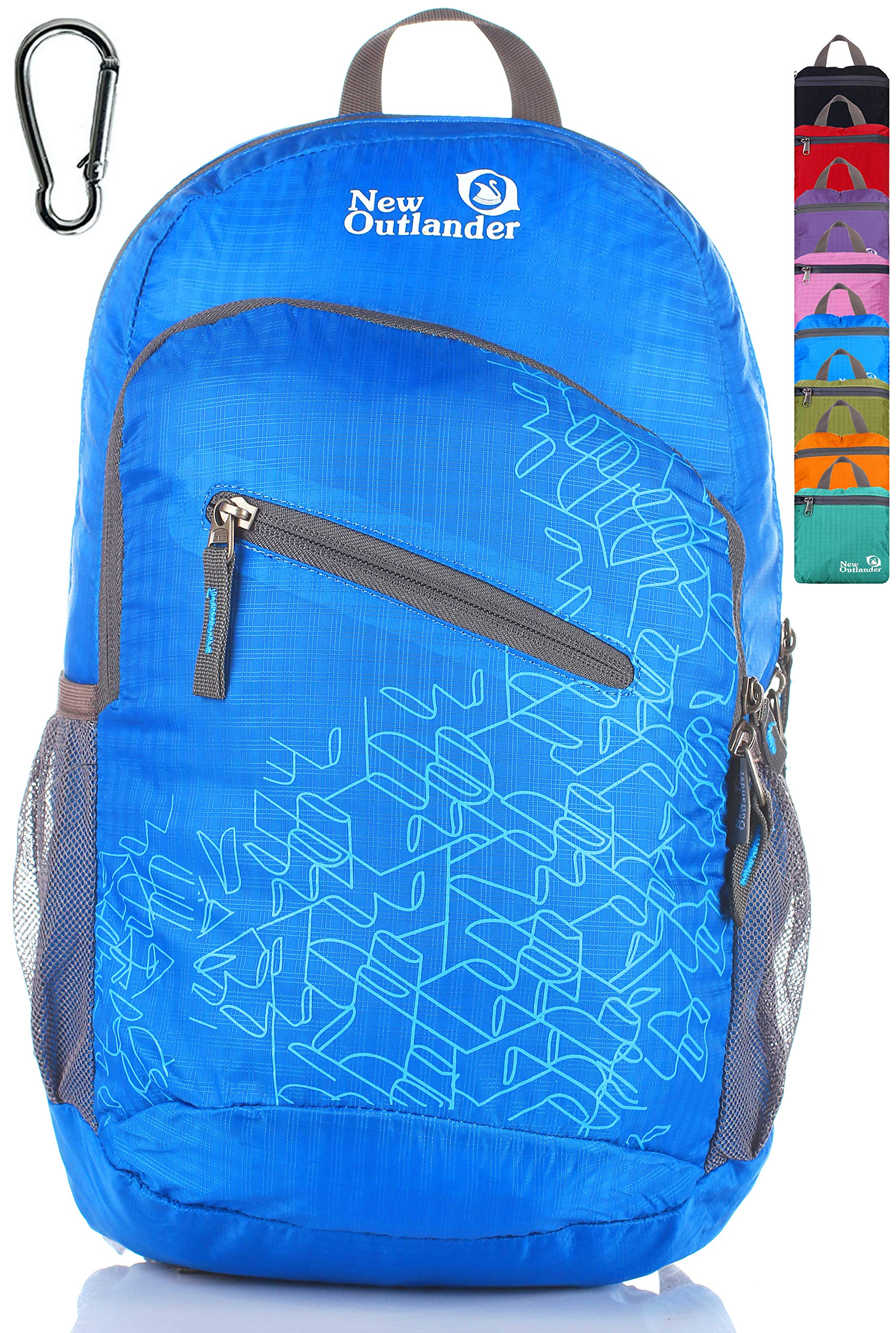 Outlander Packable Handy Lightweight Travel Hiking Backpack Daypack-Light Blue-L