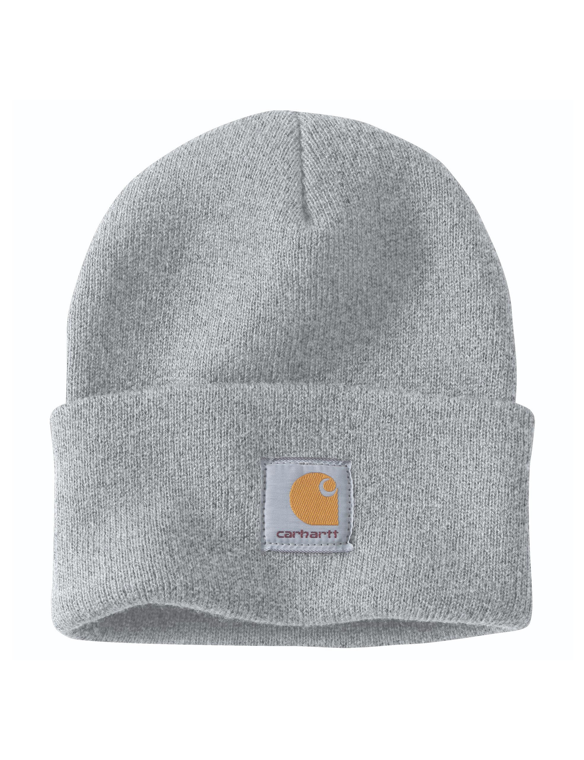 Carhartt Mens Knit Cuffed Beanie, Heather Grey, One Size
