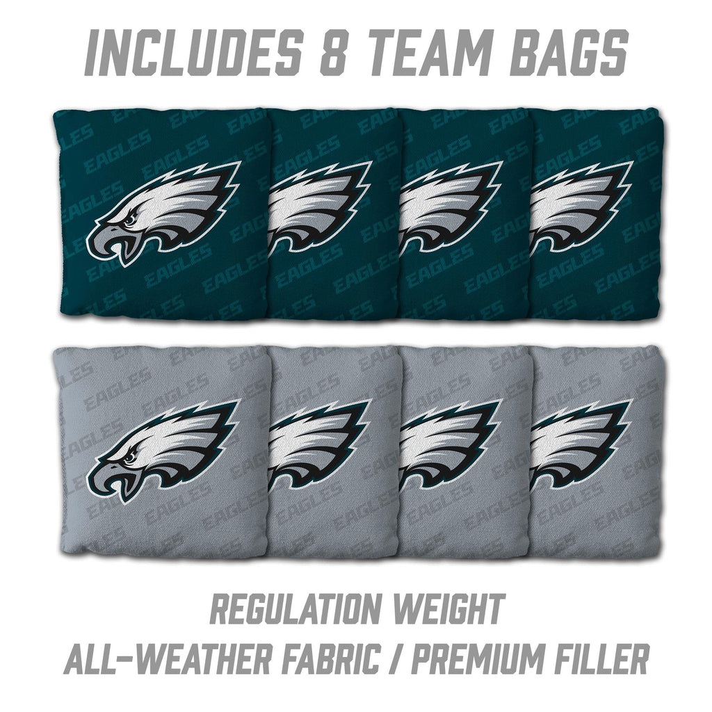 YouTheFan NFL Philadelphia Eagles 2 x 3 Wood Cornhole Game with Logo Bags