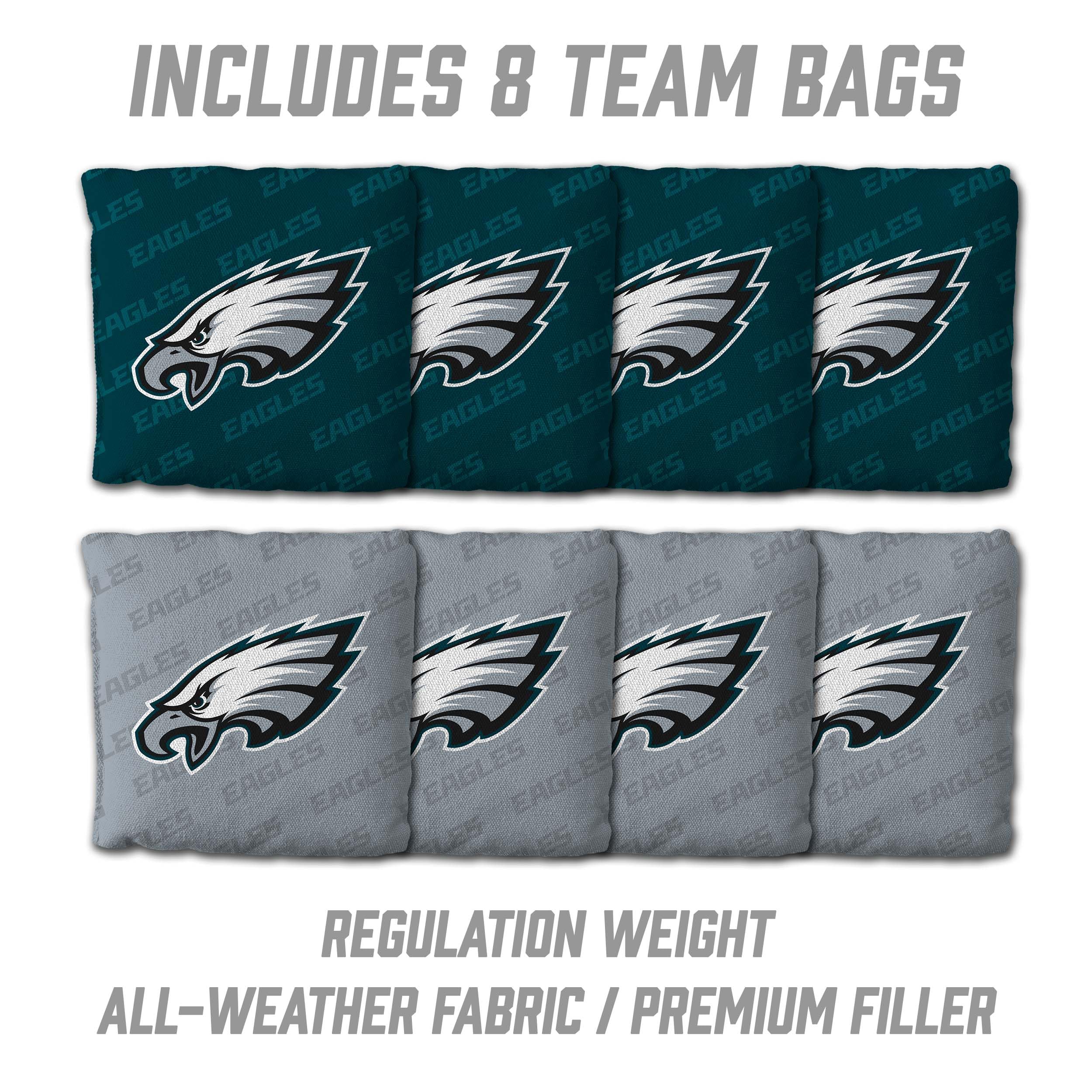YouTheFan NFL Philadelphia Eagles 2 x 3 Wood Cornhole Game with Logo Bags