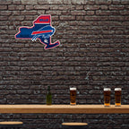Rico Industries Nfl Football Buffalo Bills State Shape Shape Cut Pennant - Home And Living Room D  Cor - Soft Felt Ez To Hang