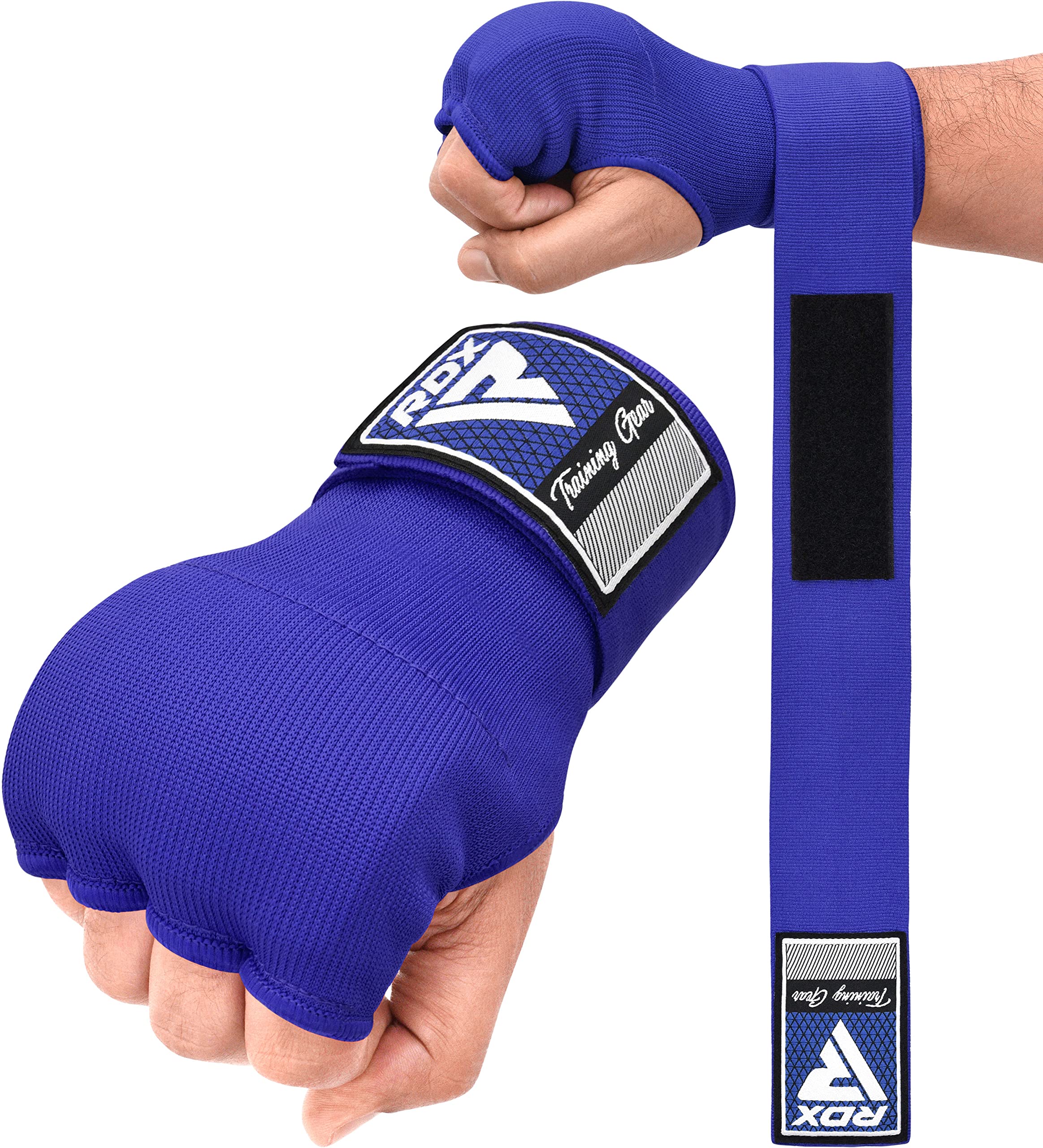 Rdx Training Boxing Inner Gloves Hand Wraps Mma Fist Protector Bandages Mitts,Blue,Medium