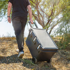 Iris Usa Hugel 64 Qt Wheeled Cooler, Heavy-Duty Ice Chest With Metal Buckles, Leak-Resistant, Durable Hard Cooler For Camping, F