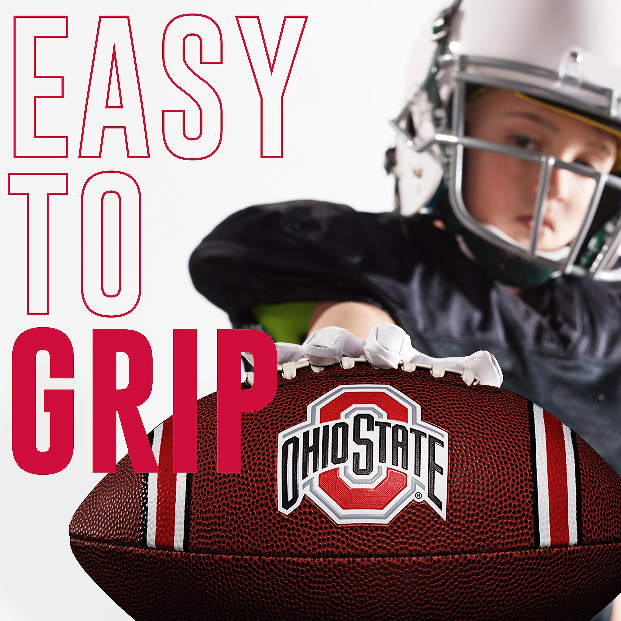 Franklin Sports Ncaa Ohio State Buckeyes Kids Youth Football - Official College Team Football With Team Logos - Junior Size Foot