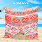 Hihoho Extra Large Waterproof Sandproof Beach Mat 79 X 83 / 120X108 For 1-8 Adults Quick Drying Durable Outdoor Picnic Mat For T