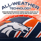 Franklin Sports Nfl Denver Broncos Football - Youth Football - Mini 8.5'' Rubber Football - Perfect For Kids - Team Logos And Co
