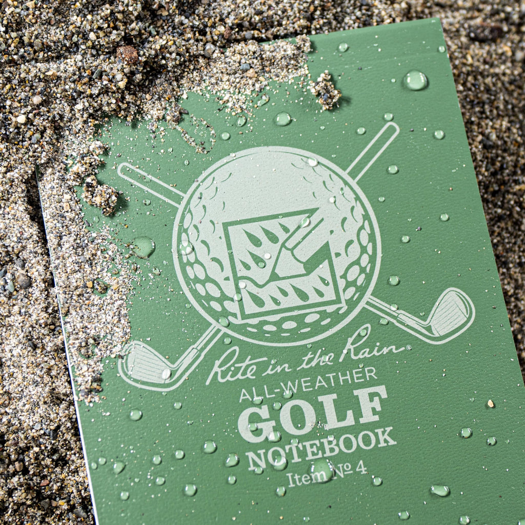 Rite In The Rain All Weather Golf Notebook, 3.5'' X 6'', Green Field Flex, Club Yardage Book & Hole Notes (No. 4)
