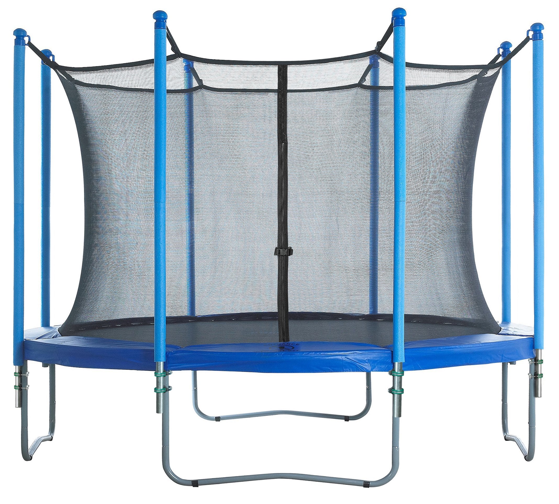 Upper Bounce Trampoline Safety Enclosure Set Including Trampoline Net, 8 Trampoline Poles (With 8 Pole Caps) Trampoline Pole Foa