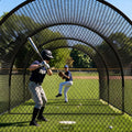 Garvee 33Ft Baseball Batting Cage, Baseball Training Equipment Netting Cages, with Frame & Net - Practice Hitting, Pitching & Go