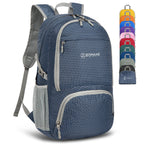 ZOMAKE Lightweight Packable Backpack 30L, Foldable Hiking Backpacks Water Resistant Compact Folding Daypack for Travel(Plaid Roy