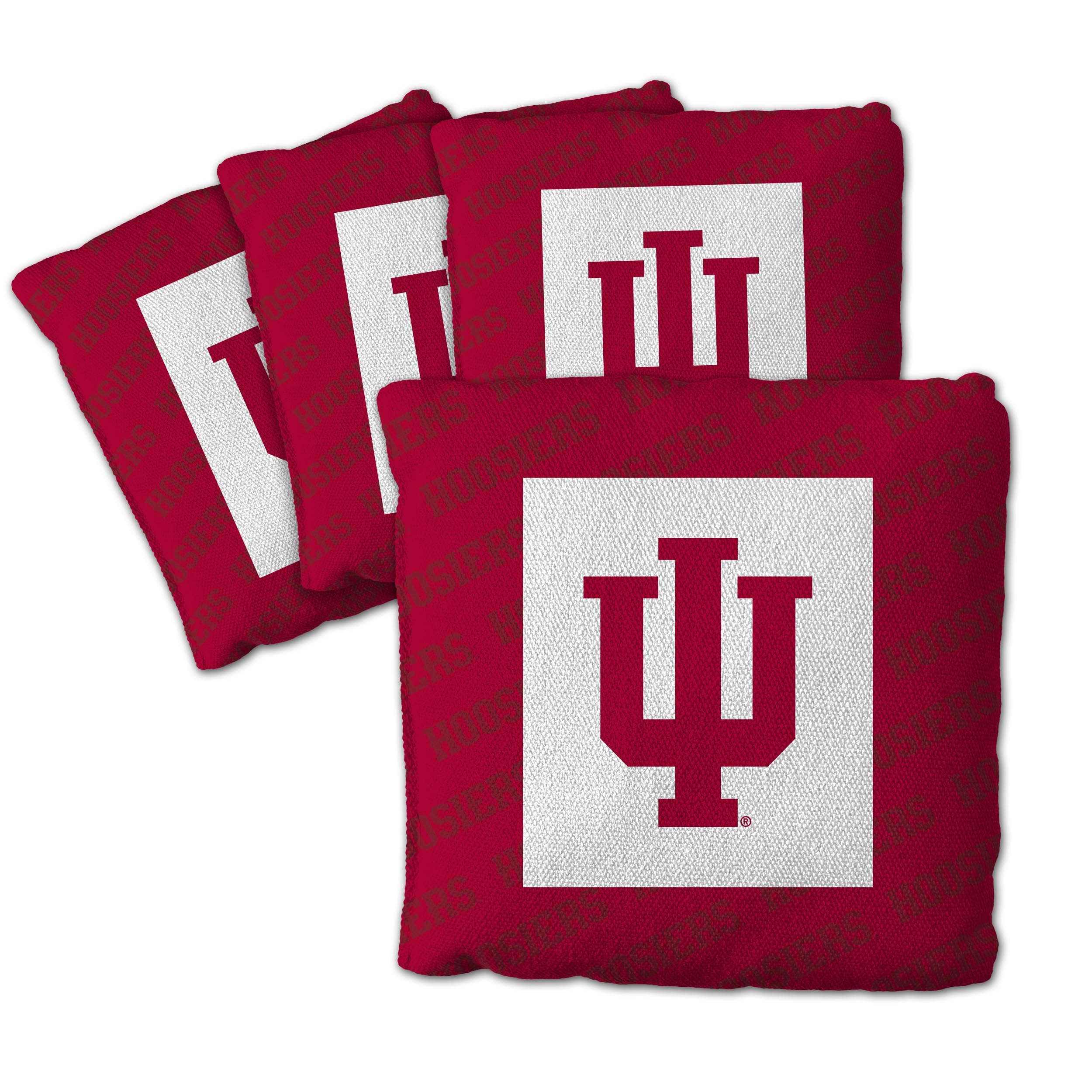 YouTheFan Officially-Licensed NCAA Indiana Hoosiers Set of 4 Cornhole Bags - All Weather Regulation 6    x 6    Size - 16oz Weig