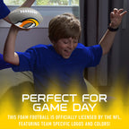 Franklin Sports Nfl Los Angeles Rams Football - Kids Foam Football - Soft Football - Mini Size - Perfect For Gameday - 8.5'' 3D