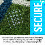 Franklin Sports Premier Steel- Folding Backyard Soccer Goal With All Weather Net - Kids Backyard Soccer Net - Easy Assembly - 6'