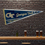 Rico Industries Ncaa Georgia Tech Yellow Jackets - Gt Classic 12'' X 30'' Felt Wall D  Cor Pennant - Great For Home/Bed Room/Man