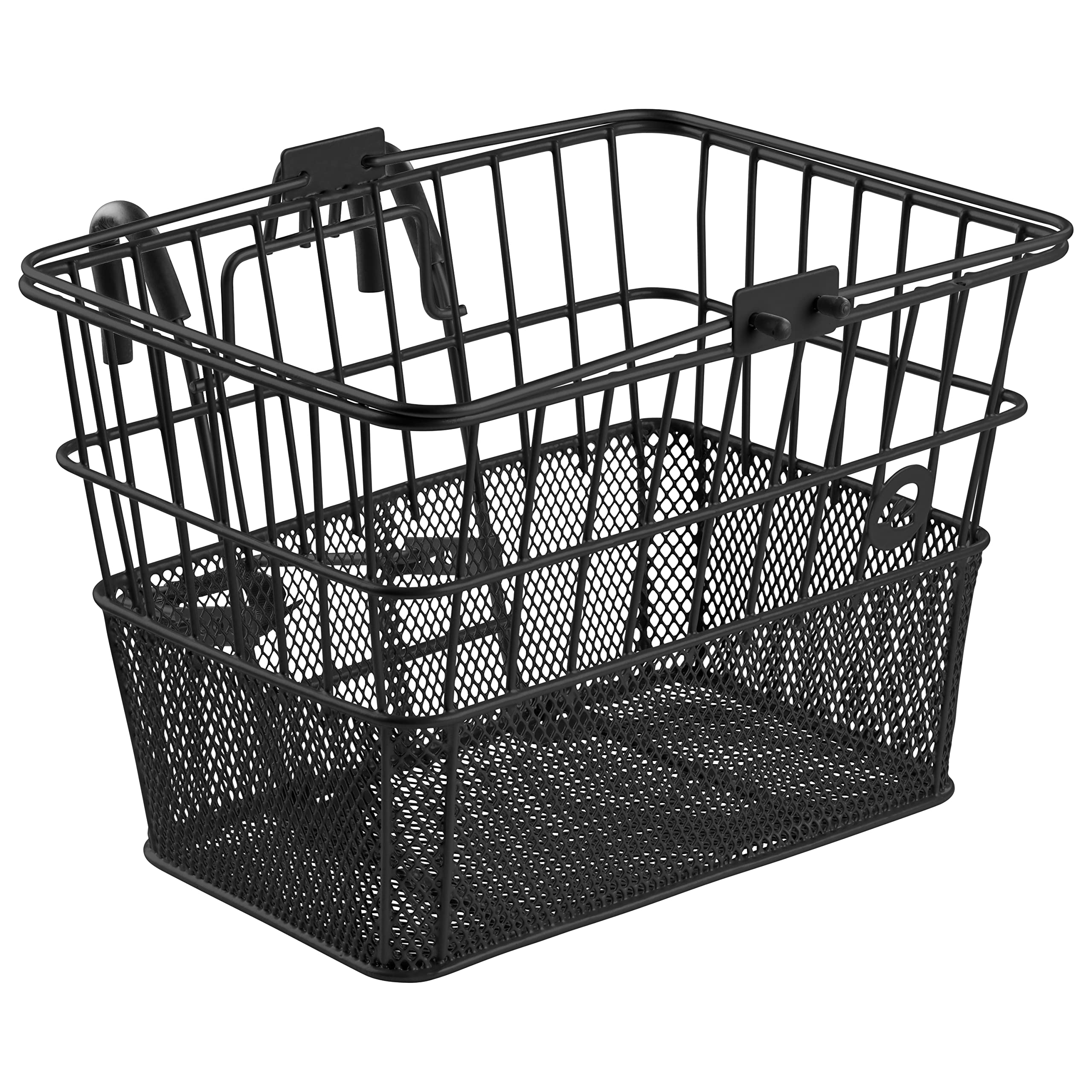Retrospec Bicycles Detachable Steel Half-Mesh Apollo Bike Basket with Handles, Black