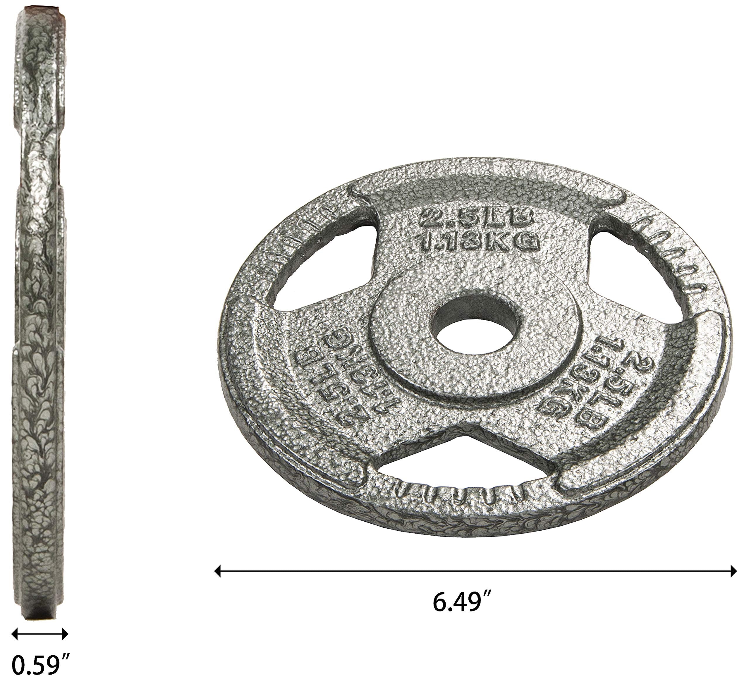 Balancefrom Cast Iron Plate Weight Plate For Strength Training And Weightlifting, Standard, 2.5-Pound, Single