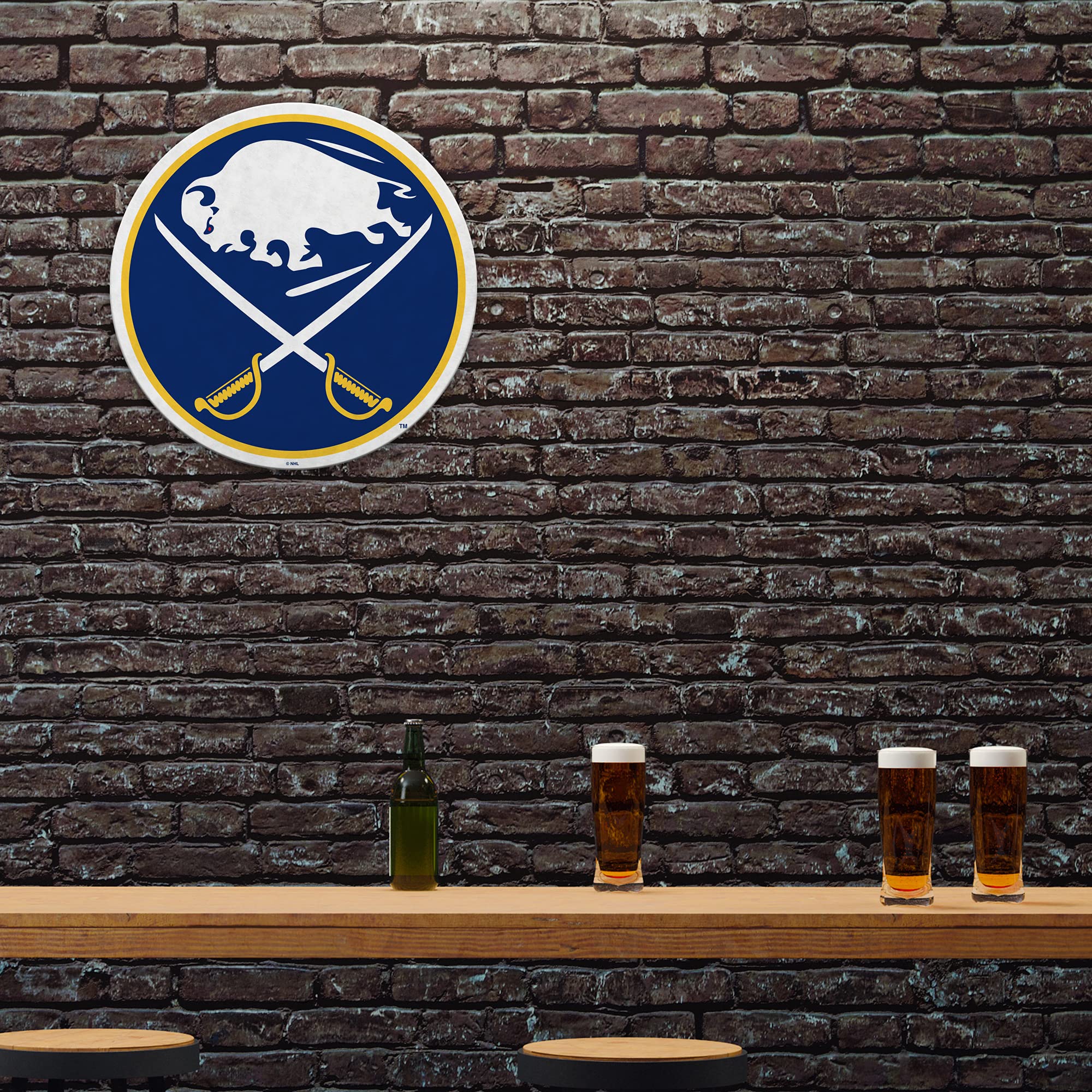 Rico Industries Nhl Buffalo Sabres Retro Shape Cut Pennant - Home And Living Room D  Cor - Soft Felt Ez To Hang