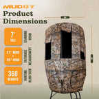Muddy Roof Kit Hunting Gear, Hunting Accessories Compatible With Liberty Tripod Stand, Full Surround Deer Blind Hunting Blind W/