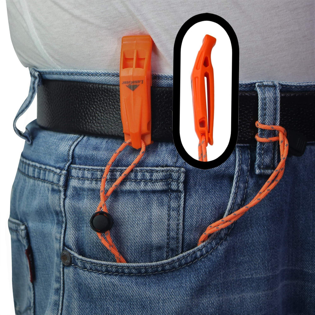 Luxogear Emergency Whistles With Lanyard Safety Whistle Survival Shrill Loud Blast For Kayak Life Vest Jacket Boating Fishing Bo