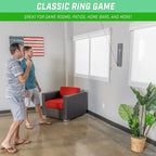 Gosports Hook 21 Ceiling Mount Ring Swing Game - Play Indoors Or Outdoors - Blue, Gray, Natural Or Red