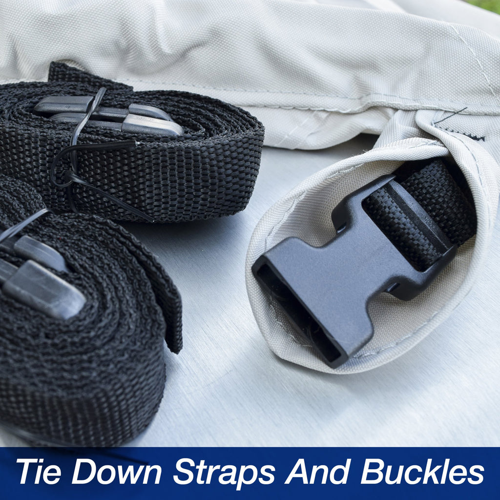 Budge Hard Top T-Top Boat Cover, Fits Boats 24-26ft with Beam up to 106, 600 Denier UV & Water Resistant Polyester, Gray