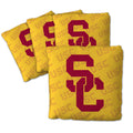 YouTheFan Officially-Licensed NCAA USC Trojans Set of 4 Cornhole Bags - All Weather Regulation 6    x 6    Size - 16oz Weight - 