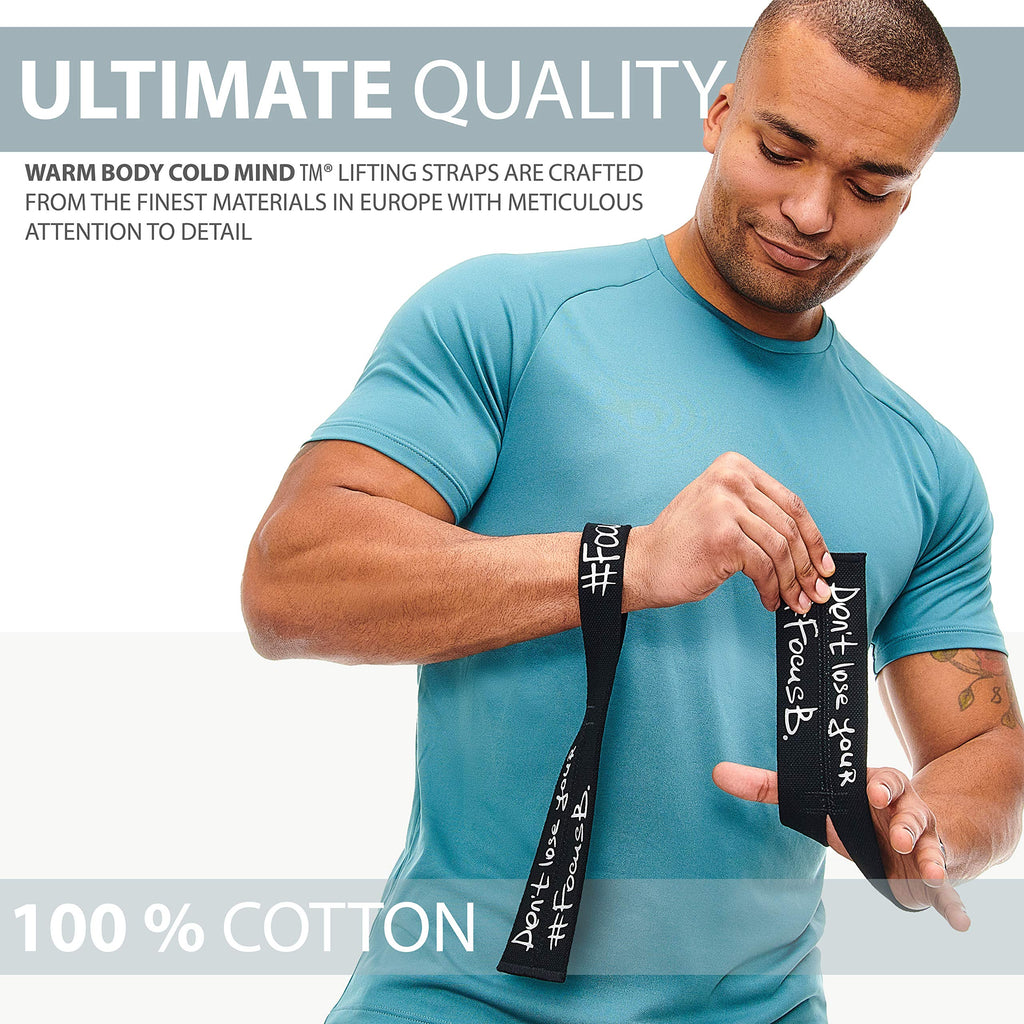 Warm Body Cold Mind V1 Lifting Wrist Straps For Olympic Weightlifting - Rated At 660 Lb - Hand Wraps For Powerlifting, Weight Li