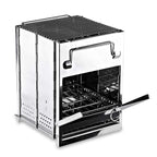 Zento Camping Wood Stove Portable Folding Camp Stove, Stainless Steel, Foldable Grill Survival, Easy To Carry, Small Portable (A