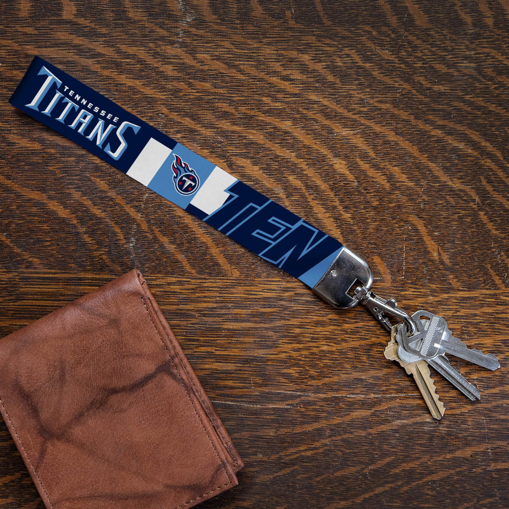Rico Industries Nfl Football Tennessee Titans Standard Wrist Lanyard Key Chain, Cute Wristlet Strap Keychain Holder For Women Me
