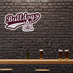 Rico Industries Ncaa Alabama A&M Bulldogs Distressed Shape Cut Pennant - Home And Living Room D  Cor - Soft Felt Ez To Hang