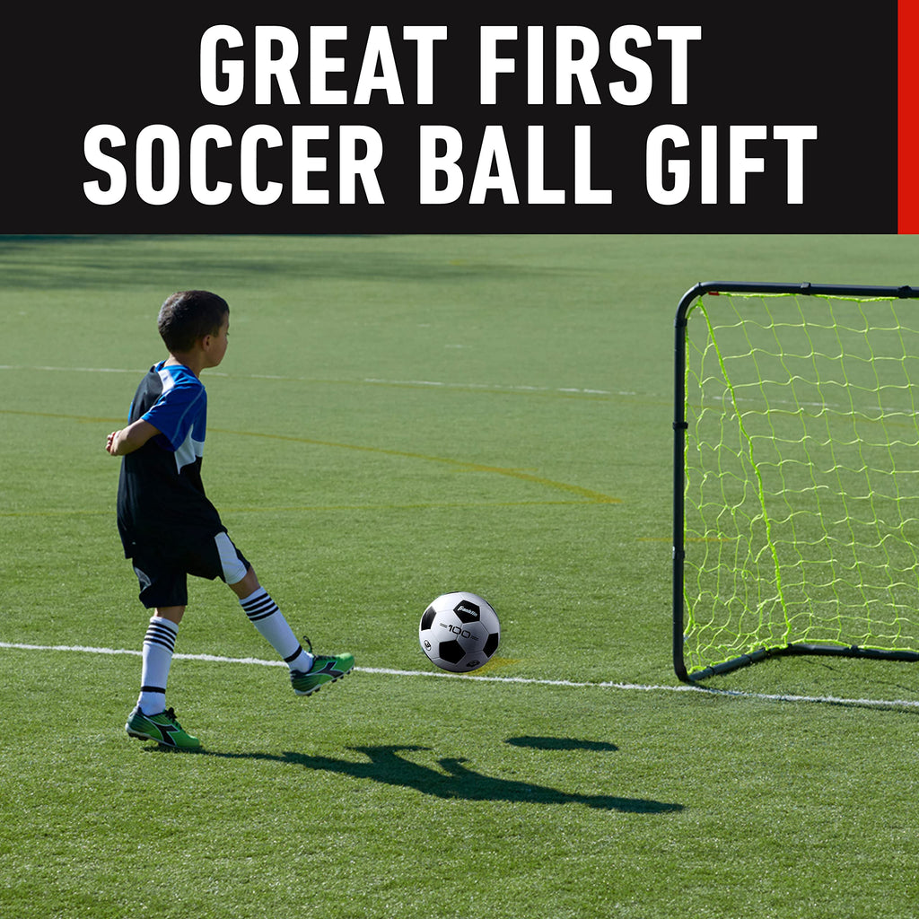 Franklin Sports Soccer Balls - Size 3 F-100 - Youth Soccer Ball, White/Black