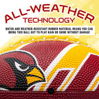 Franklin Sports Nfl Arizona Cardinals Football - Youth Football - Mini 8.5'' Rubber Ball - Perfect For Kids - Team Logos And Col