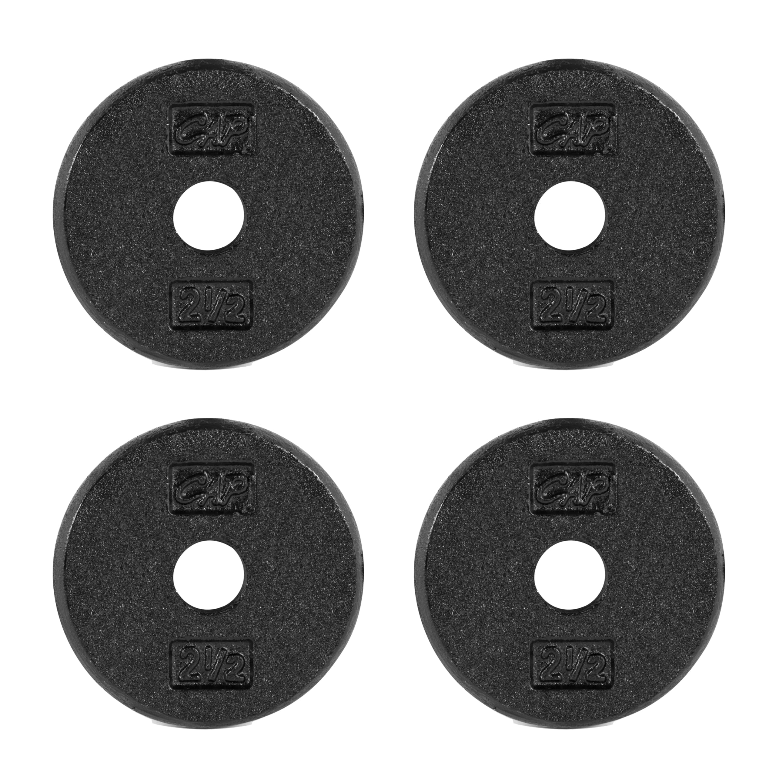 CAP Barbell Cast Iron Standard 1-Inch Weight Plate Set - Barbell Weights for Home Gym, Strength Training, and Weightlifting, 2.5
