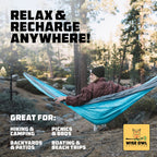 Wise Owl Outfitters Camping Hammock - Camping Essentials, Portable Hammock w/Tree Straps, Double Hammock for Outside, Hiking, an