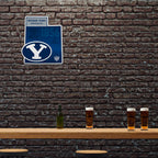 Rico Industries Ncaa Byu Cougars State Shape Shape Cut Pennant - Home And Living Room D  Cor - Soft Felt Ez To Hang