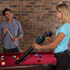 Casemaster Q-Vault Supreme Billiard/Pool Cue Hard Case, Holds 1 Complete 2-Piece Cue (1 Butt/1 Shaft), Black With Blue Trim