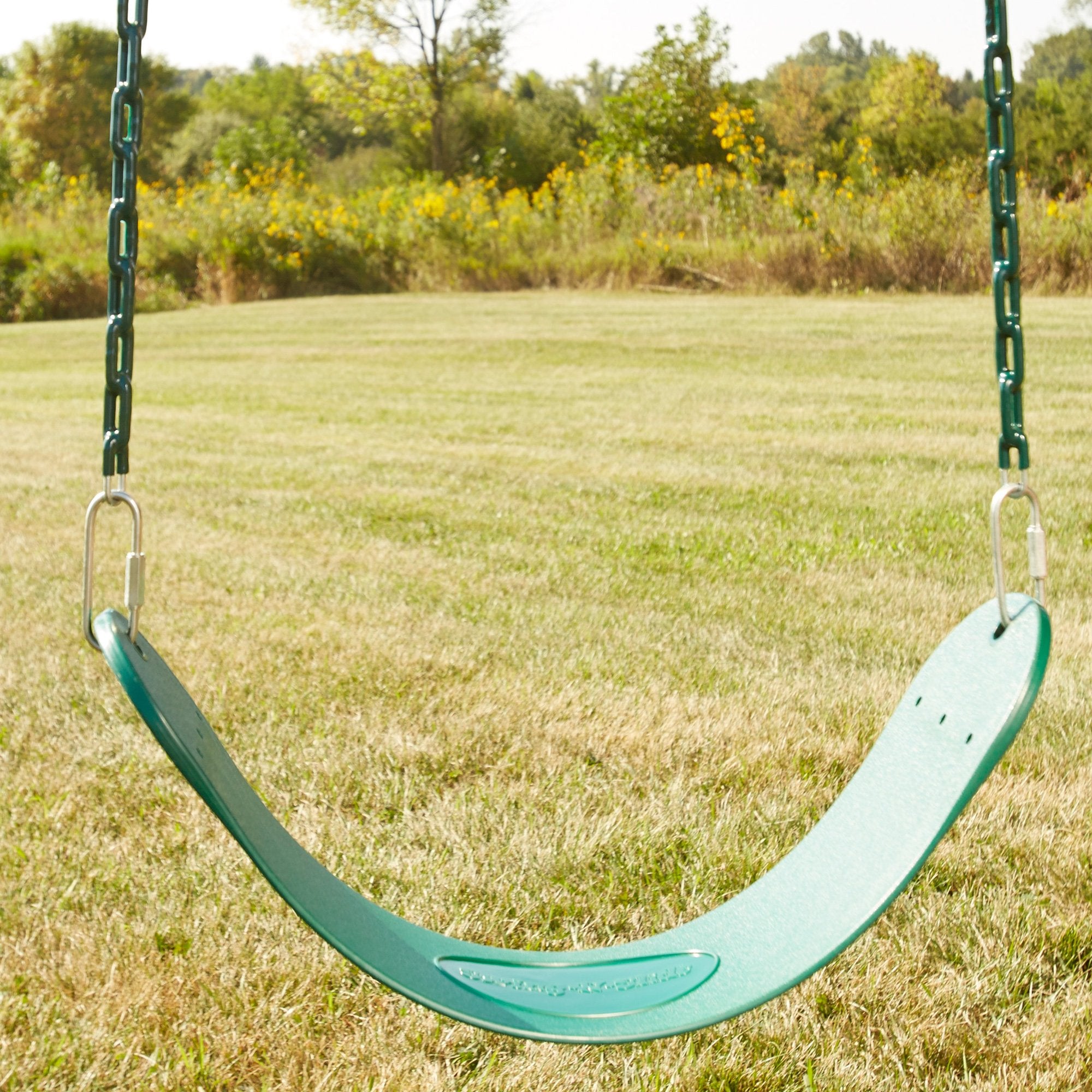 Swing-N-Slide Heavy Duty Green Swing Seat - 58'' Vinyl Coated Chain Backyard Playground Swing For Replacement Or Accessories