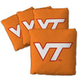 YouTheFan Officially-Licensed NCAA Virginia Tech Hokies Set of 4 Cornhole Bags - All Weather Regulation 6    x 6    Size - 16oz 
