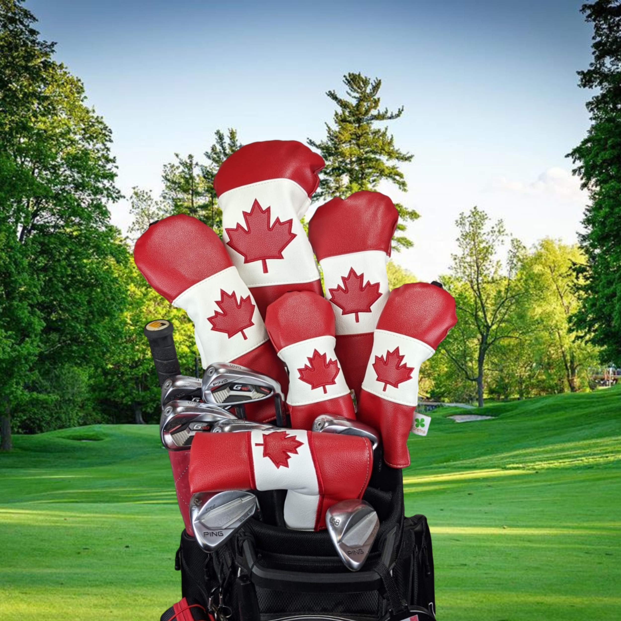 Foretra - Limited Edition Canada Flag Hybrid Headcover - Tour Quality Golf Club Cover - Style And Customize Your Golf Bag