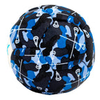 Swax Lax Lacrosse Training Ball - Indoor Outdoor Practice Less Bounce & Rebounds (1 Blue Camo Sticks)