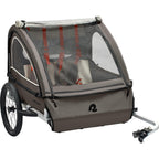 Retrospec Rover Plus Bike Trailer for Kids - Foldable Single/Double Passenger Design with 5-Point Safety Harness, Weather-Resist