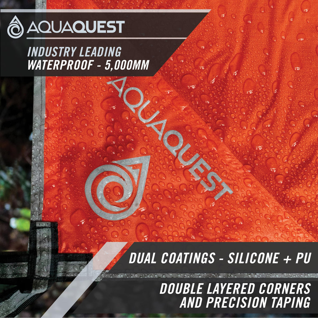 Aquaquest Survivor High Visibility Tarp - Portable Safety Shelter Or Emergency Rain Fly - Disaster Preparedness Must Haves For H