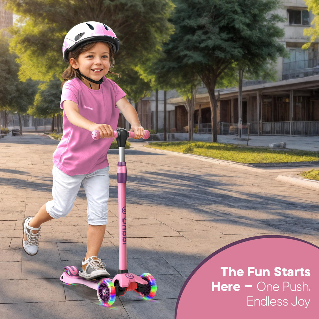 Dribbl 3-Wheel Kids Scooter - Lean-to-Steer Technology, Adjustable Height Handlebar, Wide Deck, Scooter for Boys & Girls Ages 3+