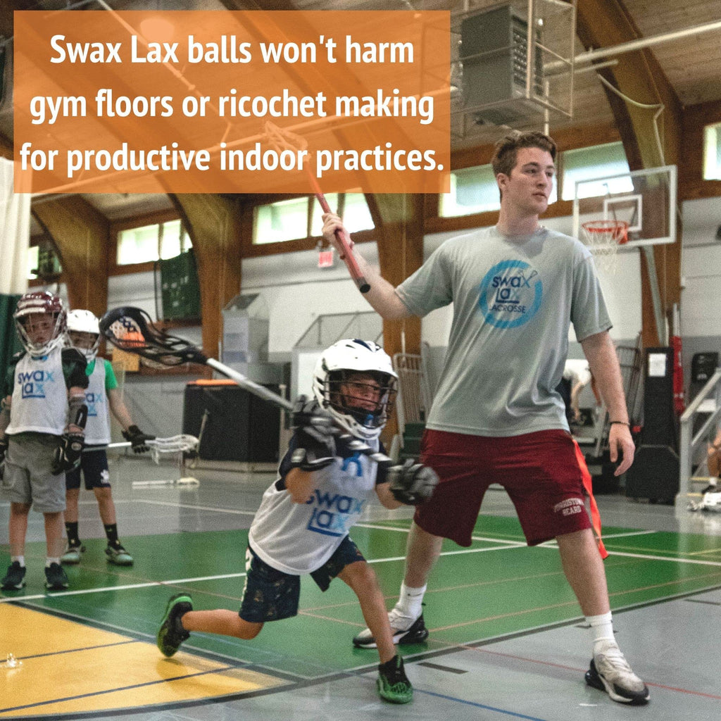 Swax Lax Lacrosse Training Ball - Indoor Outdoor Practice Less Bounce & Rebounds (1 Flamingo)