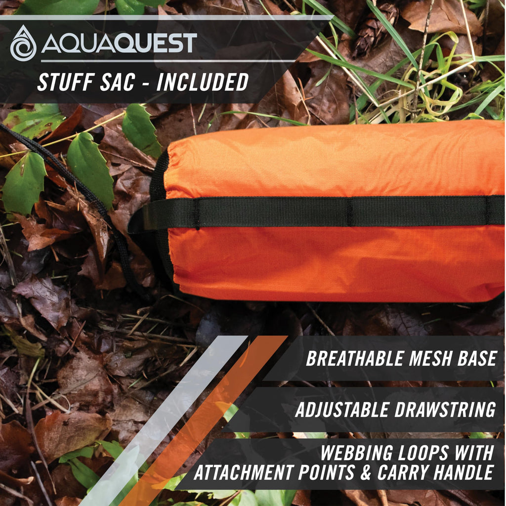 Aquaquest Survivor High Visibility Tarp - Portable Safety Shelter Or Emergency Rain Fly - Disaster Preparedness Must Haves For H