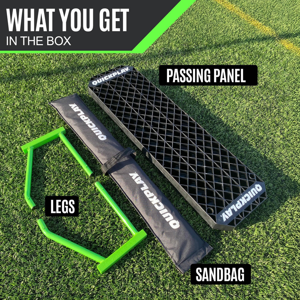 QuickPlay Replay Station XL 4-in-1 Soccer Rebounder Board - Portable Rebound Board for Backyard - Dual Surface, Dual Angle Socce