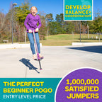 Flybar Pogo Stick For Kids, 40 To 80 Pounds, Perfect For Beginners, Easy Grip Foam Handles, Anti-Slip Foot Pegs, Outdoor Toys Fo